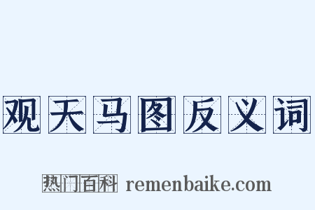 观天马图反义词是什么意思的图片